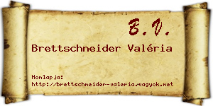 Brettschneider Valéria névjegykártya